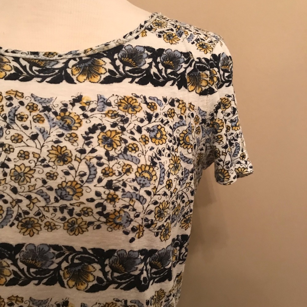 Lucky Brand floral (yellow and blue) t-shirt